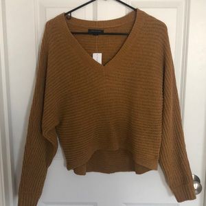 Burnt orange/ brown crop front sweater